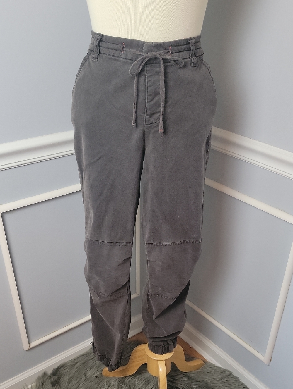 LEVEL 99 | ANTHRO Brown Brushed Tie Waist Ankle Zip Casual‎ Boho Jogger Pants 31